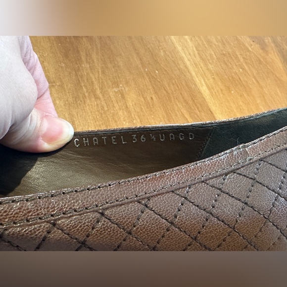 BALLY - Chatel Brown Leather Quilted Ballet Flat Sz 36.5 US Size 6 Made in Italy - Picture 5 of 5